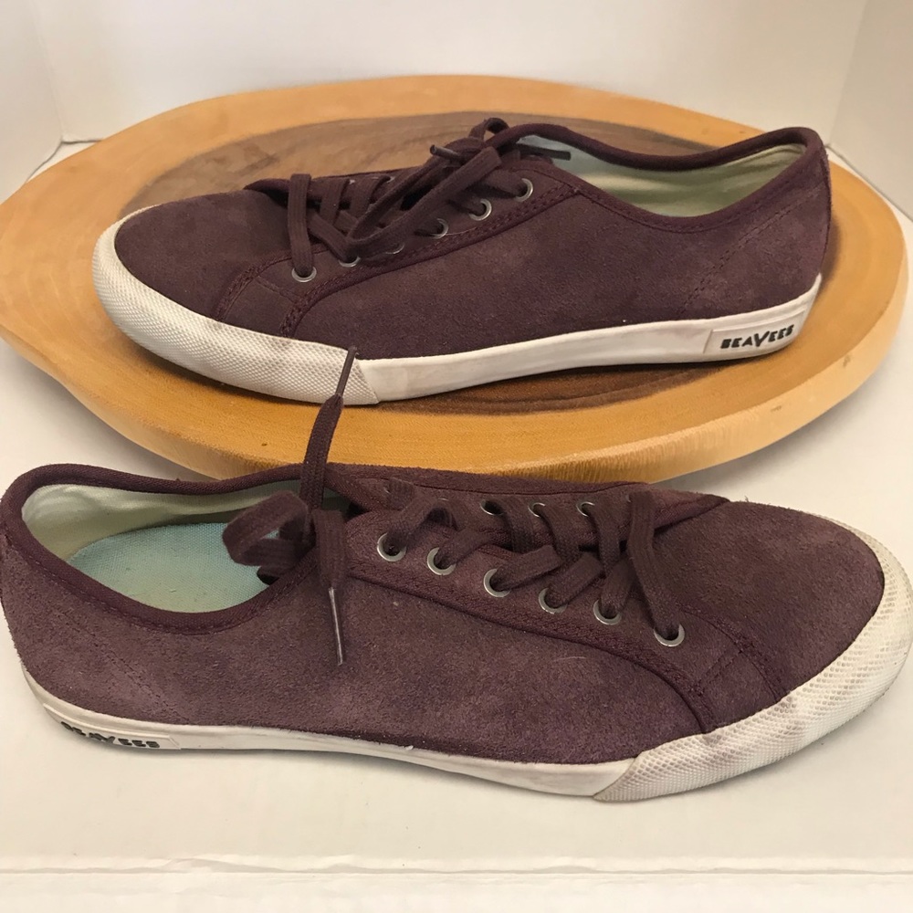 Seavees Monterey Sneaker Plum Leather
